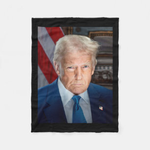 Official White House Portrait Donald J Trump 2025  Fleece Blanket