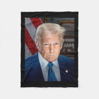 Official White House Portrait Donald J Trump 2025 Fleece Blanket