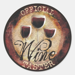 Official Wine Taster button sticker