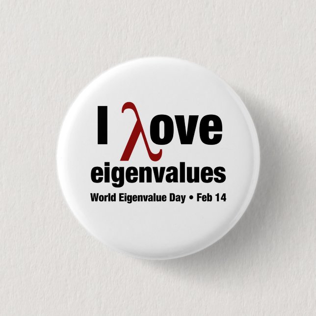 Official World Eigenvalue Day Buttons (Front)