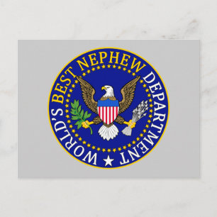 Official World's Best Nephew Department Seal Postcard