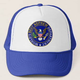 Official World's Best Nephew Department Seal Trucker Hat