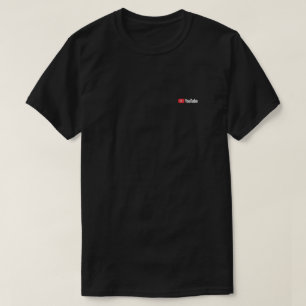 Official YouTube Logo Minimalist Black Cotton T-Sh T-Shirt