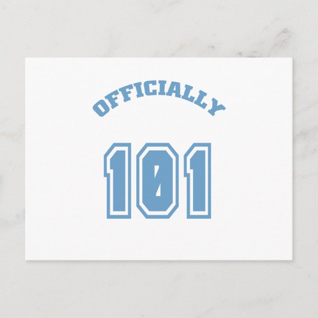 Officially 101 postcard (Front)