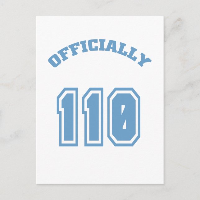 Officially 110 postcard (Front)