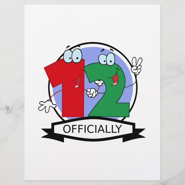 Officially 12 Birthday Banner (Front)