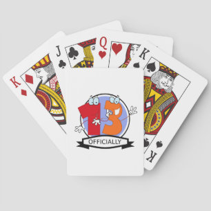Officially 13 Birthday Banner Playing Cards