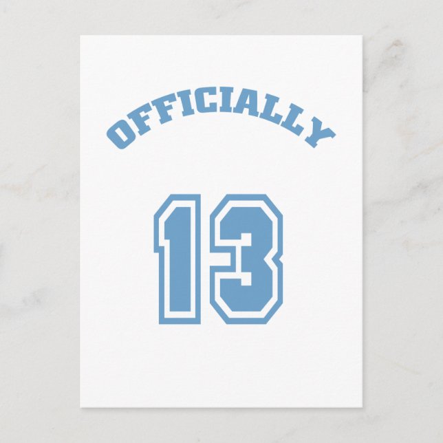 Officially 13 postcard (Front)