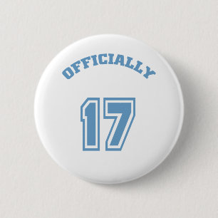 Officially 17 6 cm round badge