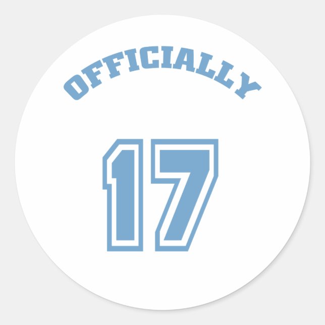 Officially 17 classic round sticker (Front)