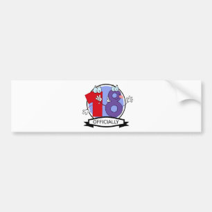 Officially 18 Birthday Banner Bumper Sticker
