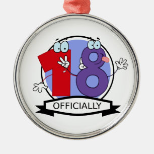Officially 18 Birthday Banner Metal Tree Decoration