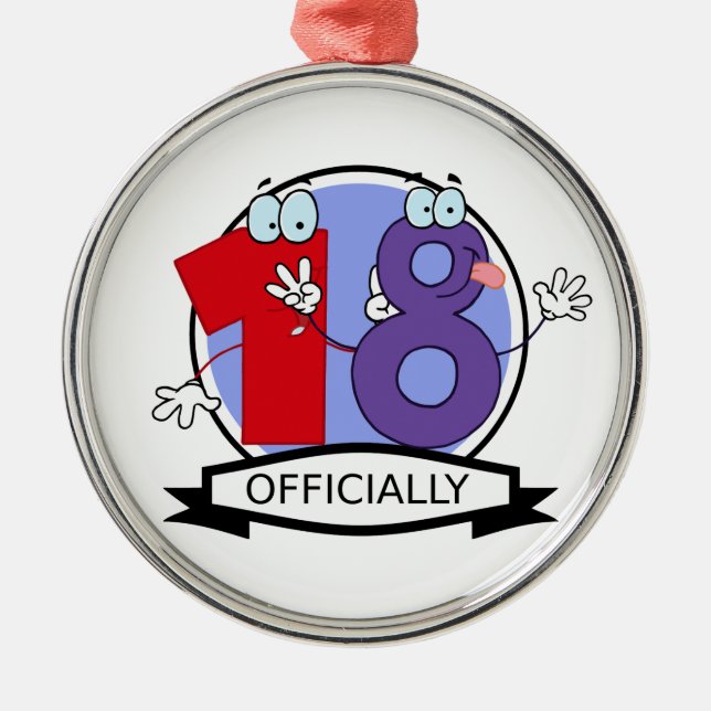 Officially 18 Birthday Banner Metal Tree Decoration (Front)