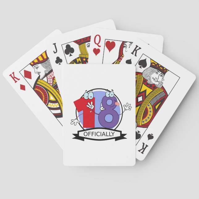 Officially 18 Birthday Logo Playing Cards (Back)