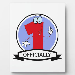 Officially 1 Birthday Banner Plaque