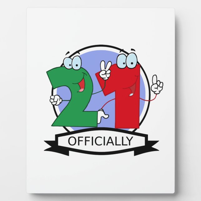 Officially 21 Birthday Logo Plaque (Front)