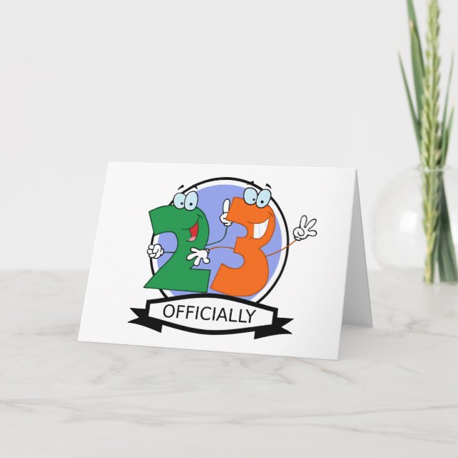 Officially 23 Birthday Banner Card (Front)