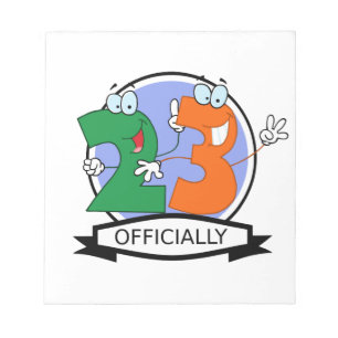 Officially 23 Birthday Banner Notepad