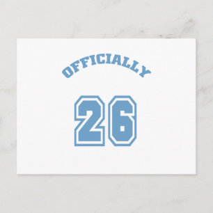 Officially 26 postcard
