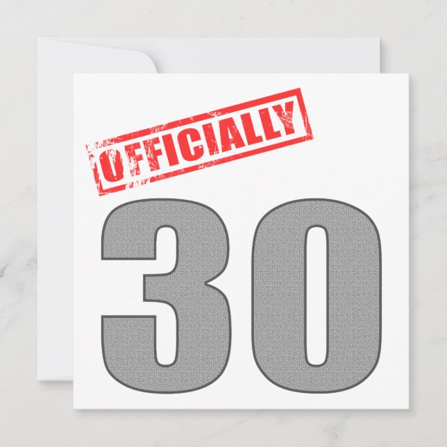Officially 30 Birthday Gifts Card (Front)