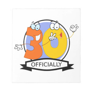 Officially 30 Birthday Logo Notepad