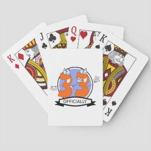Officially 33 Birthday Logo Playing Cards