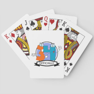Officially 34 Birthday Logo Playing Cards
