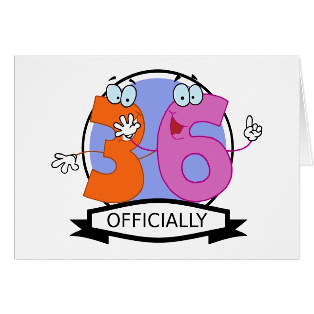 Officially 36 Birthday Banner (Front Horizontal)