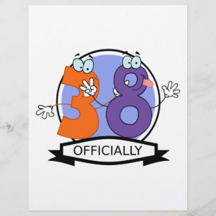 Officially 38 Birthday Banner