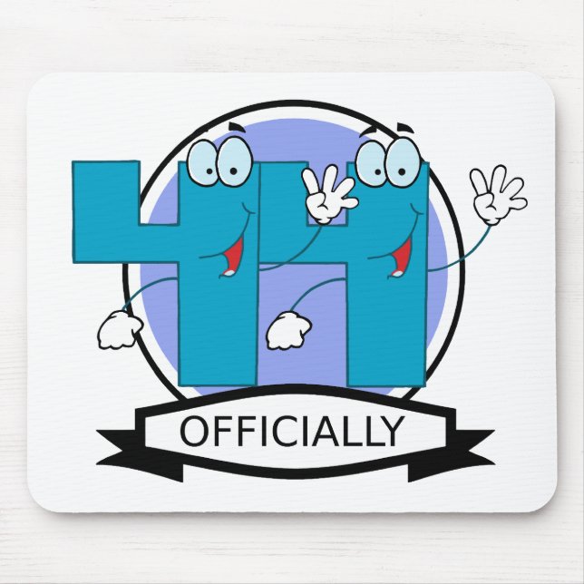 Officially 44 Birthday Banner Mouse Mat (Front)