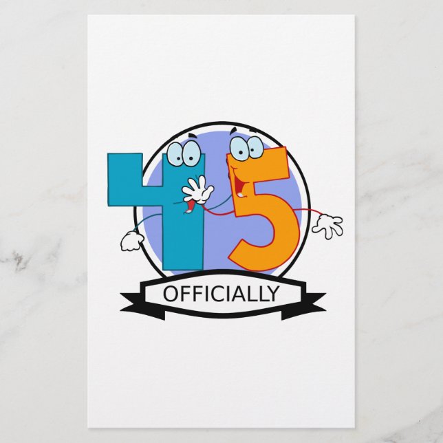 Officially 45 Birthday Banner (Front)