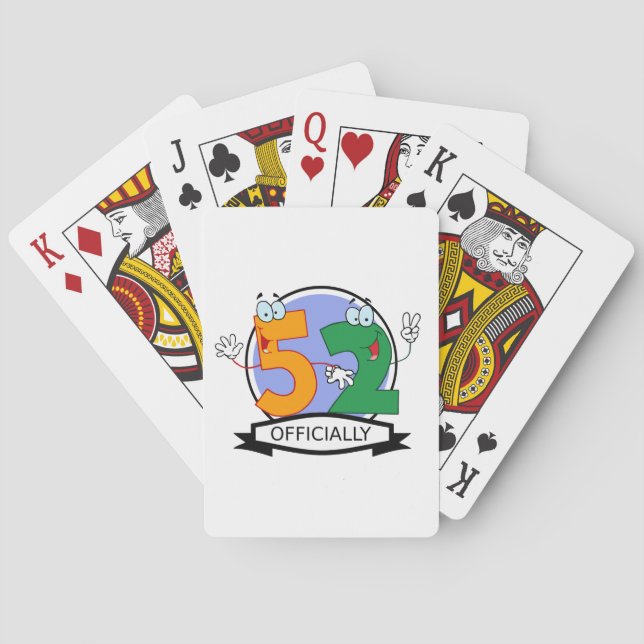 Officially 52 Birthday Logo Playing Cards (Back)