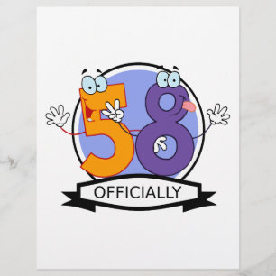 Officially 58 Birthday Banner