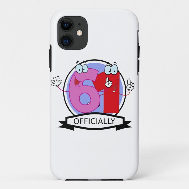 Officially 61 Birthday Banner Case-Mate iPhone Case (Back)