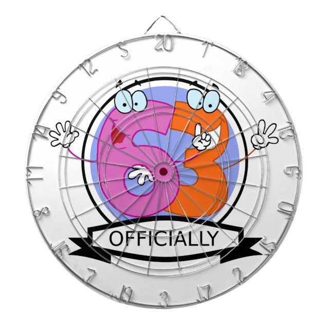 Officially 63 Birthday Banner Dartboard (Front)