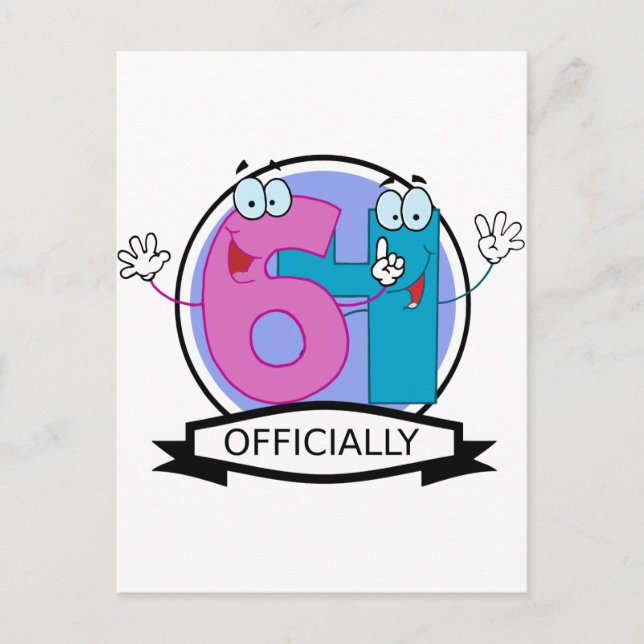 Officially 64 Birthday Banner Postcard (Front)