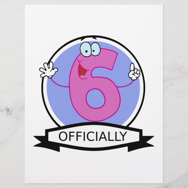 Officially 6 Birthday Banner (Front)