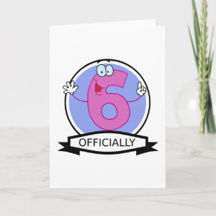 Officially 6 Birthday Banner Card
