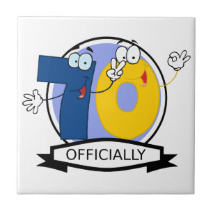 Officially 70 Birthday Banner Tile