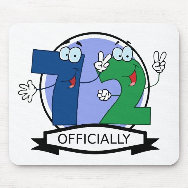 Officially 72 Birthday Banner Mouse Mat (Front)