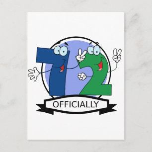 Officially 72 Birthday Banner Postcard
