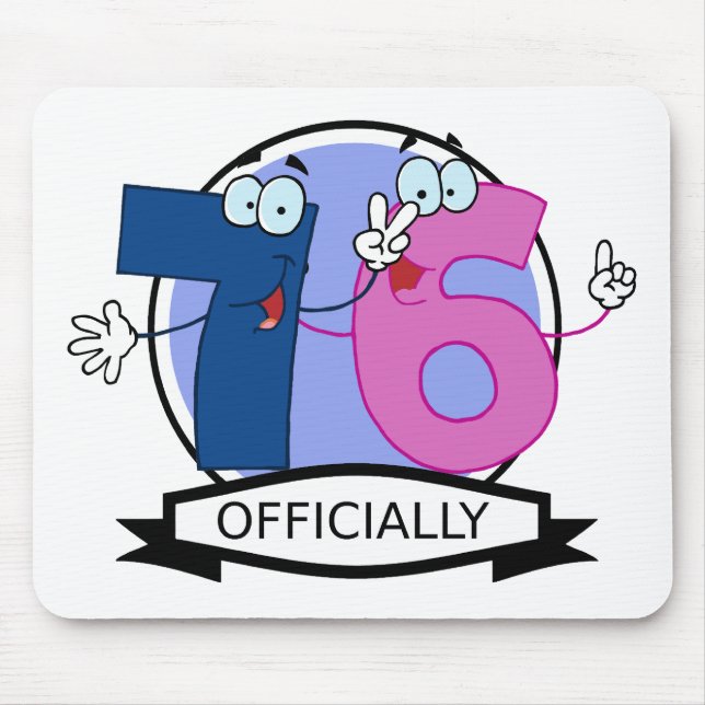 Officially 76 Birthday Banner Mouse Mat (Front)
