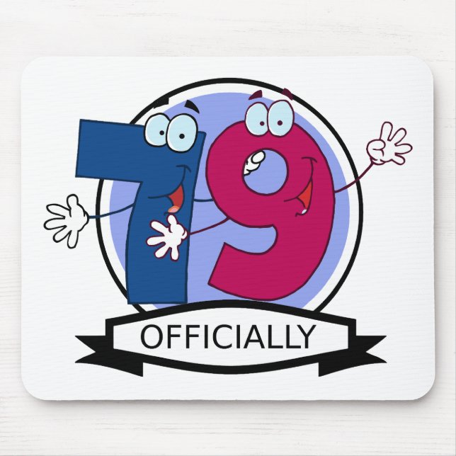 Officially 79 Birthday Banner Mouse Mat (Front)