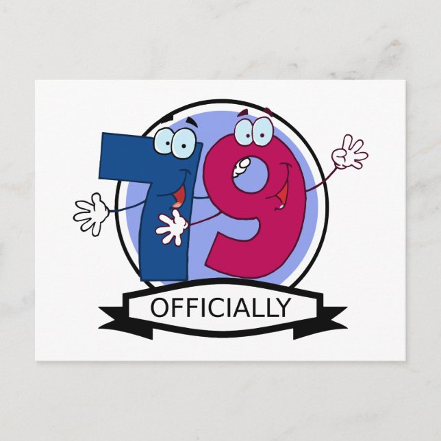 Officially 79 Birthday Banner Postcard (Front)