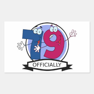 Officially 79 Birthday Banner Rectangular Sticker