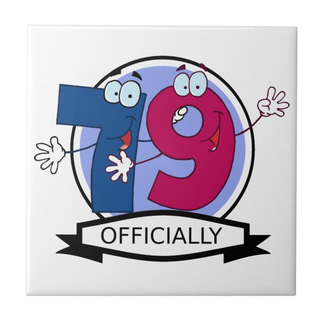 Officially 79 Birthday Banner Tile (Front)