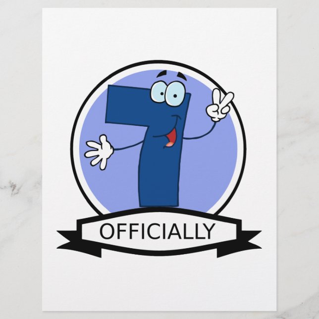 Officially 7 Birthday Banner (Front)