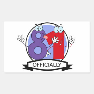 Officially 81 Birthday Banner Rectangular Sticker