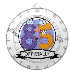 Officially 85 Birthday Banner Dartboard