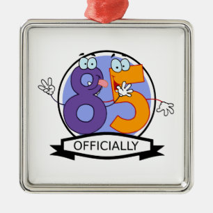 Officially 85 Birthday Banner Metal Tree Decoration